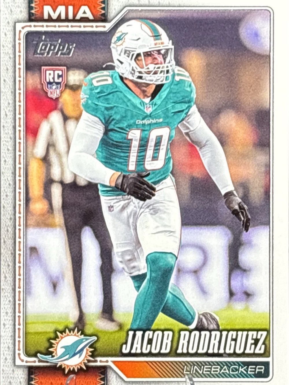 Topps Miami Dolphins Jacob Rodriguez Rookie Football Card